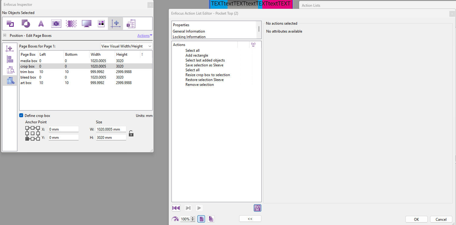 Cropbox dimensions not amended