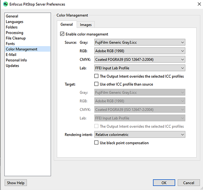 Pitstop Server Settings - General